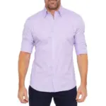 Stretch Zip Shirt Solid Long Sleeve Sun Shirts For Men PFG Hiking Travel Camping - Image 3