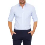 Stretch Zip Shirt Solid Long Sleeve Sun Shirts For Men PFG Hiking Travel Camping - Image 8