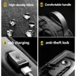 New Carbon Fiber Streamline Anti-Theft Sling Bag - Image 2