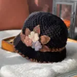 Women's Flowers Knitted Woolen Hat