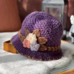 Women's Flowers Knitted Woolen Hat - Image 5