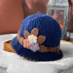 Women's Flowers Knitted Woolen Hat - Image 7