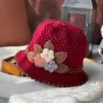 Women's Flowers Knitted Woolen Hat - Image 8