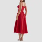 Floral Bustier Waist Shaper Dress with Midriff Accent - Image 18