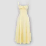 Floral Bustier Waist Shaper Dress with Midriff Accent - Image 19