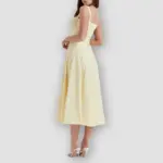 Floral Bustier Waist Shaper Dress with Midriff Accent - Image 22