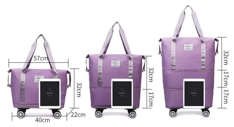 Upgrade bag size details