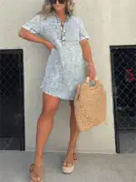 Women's Washed Shirt Dress