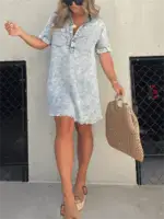 Women's Washed Shirt Dress - Image 3