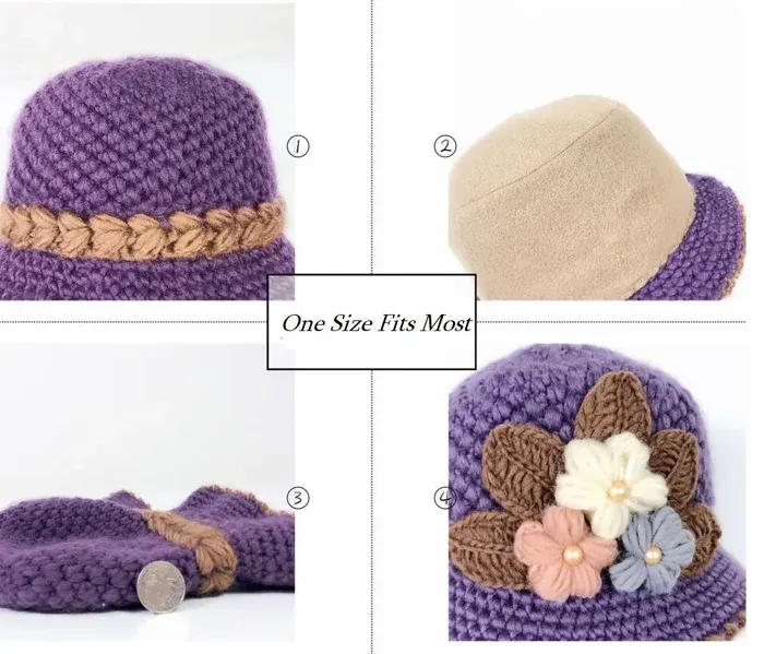 Crochet beanie details
